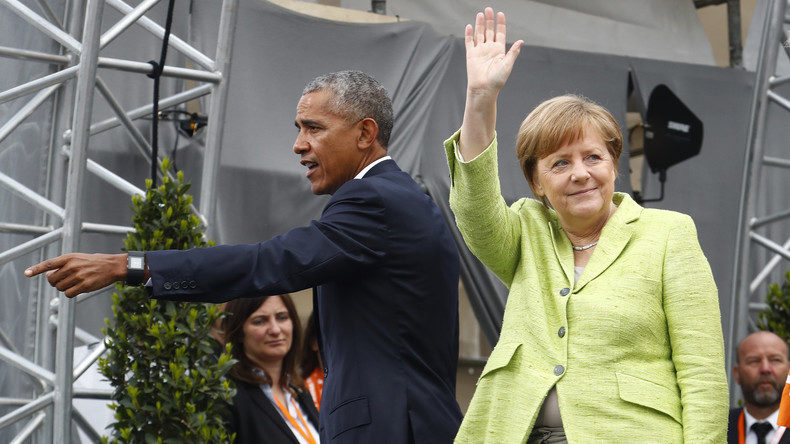 Obama Merkel Kirchentag Berlin 2017