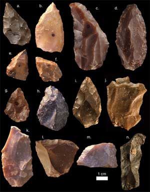 Steinwerkzeuge mittlere Steinzeit Jebel Irhoud