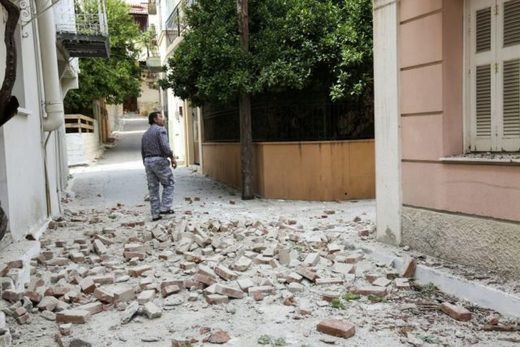 Erdbeben auf der griechischen Insel Lesbos. 12. Juni 2017.