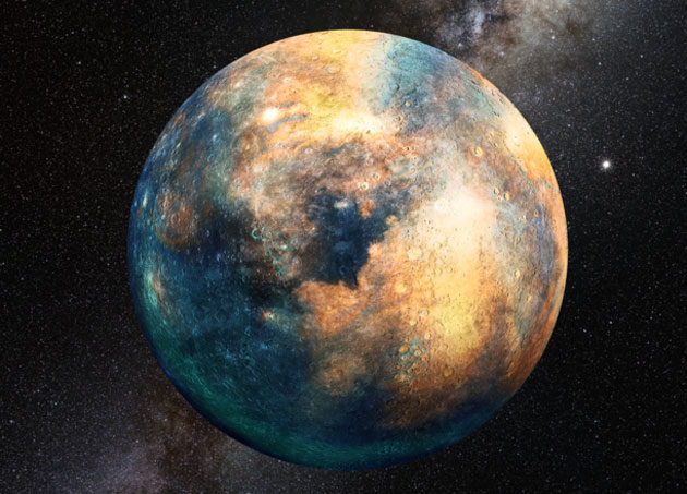 Grafische Darstellung unbekannter Planet Sonnensystem
