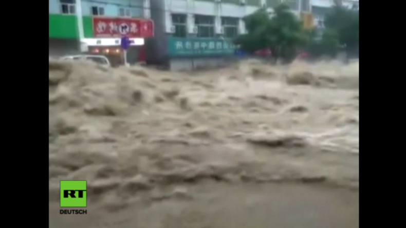 Yulin Überflutung,Überschwemmung China