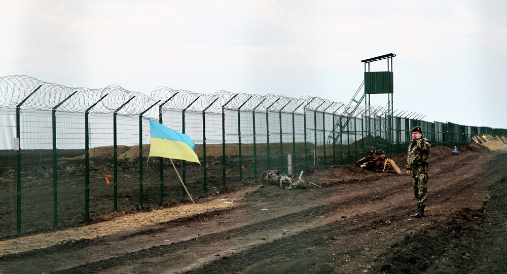 Mauer Ukraine Russland