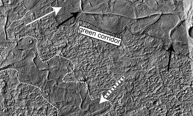 Sedimente Mars-Region Aeolis Dorsa