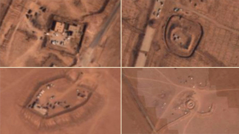 Luftbilder Stationierung von US-Kämpfern in IS-Gebiet Syrien