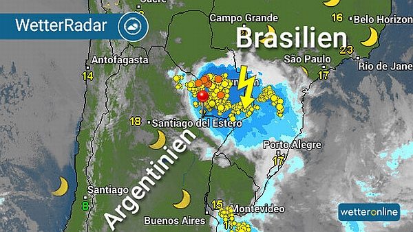 Sturm mit Riesenhagel in Argentinien
