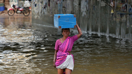 Monsun-Flut Chennai Südindien