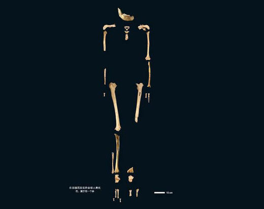 Das Skelett des 40.000 Jahre alten Tianyuan-Menschen