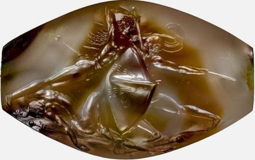 Pylos combat agate pre greek art/ Pylos Siegel Bronzezeit Griechenland