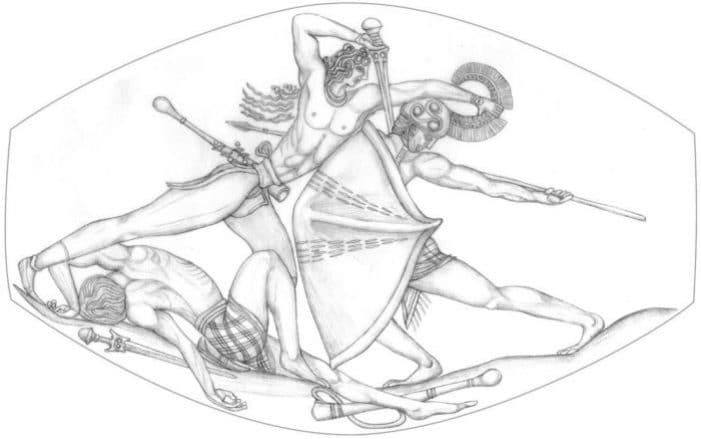 pylos combat agate pre greek art seal