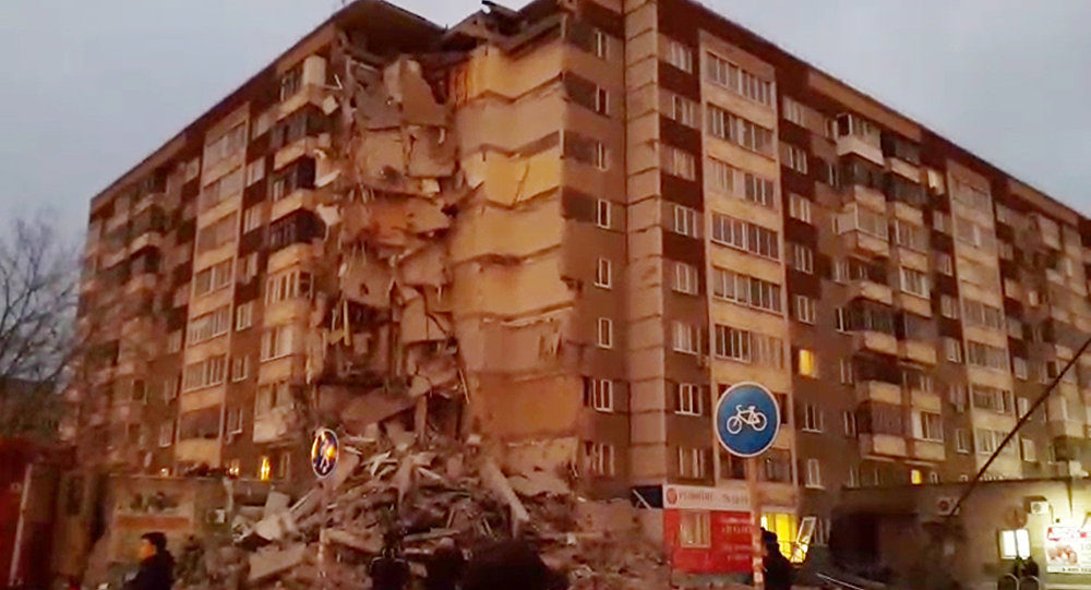 eingestürztes Wohnhaus Ischewsk Russland