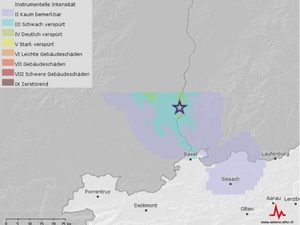 Das Erdbeben ereignete sich rund 20 Kilometer nördlich von Basel an der deutsch-französischen Grenze