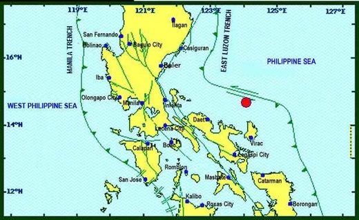 2 Erdbeben in Catanduanes im Abstand weniger Stunden
