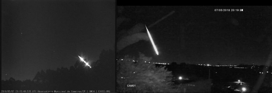 meteor fireball over Brazil