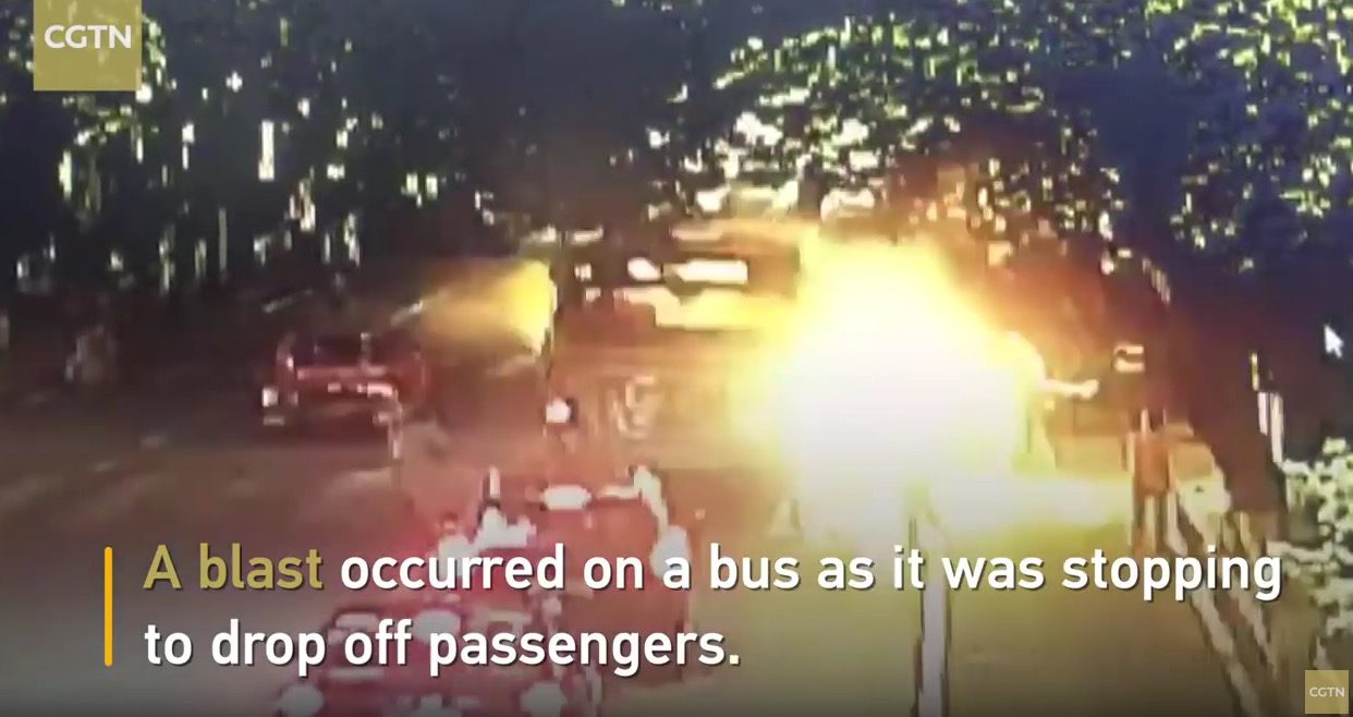 bus explosion china