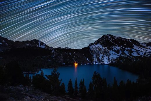 Star Trails over Green Lake