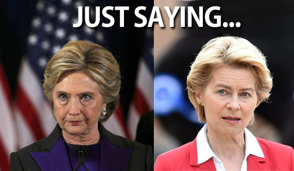 Clinton and von der Leyen evil Twins