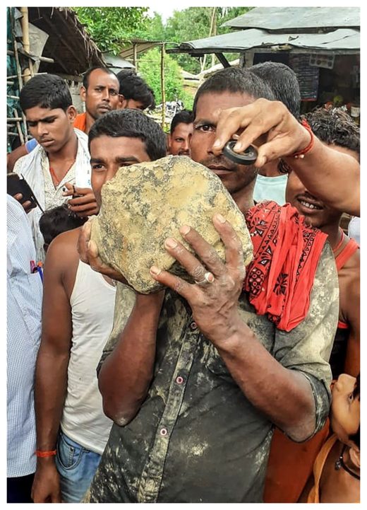 Villager with Suspected meteorite