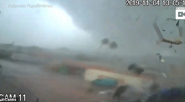 Tornado hits Greece factory