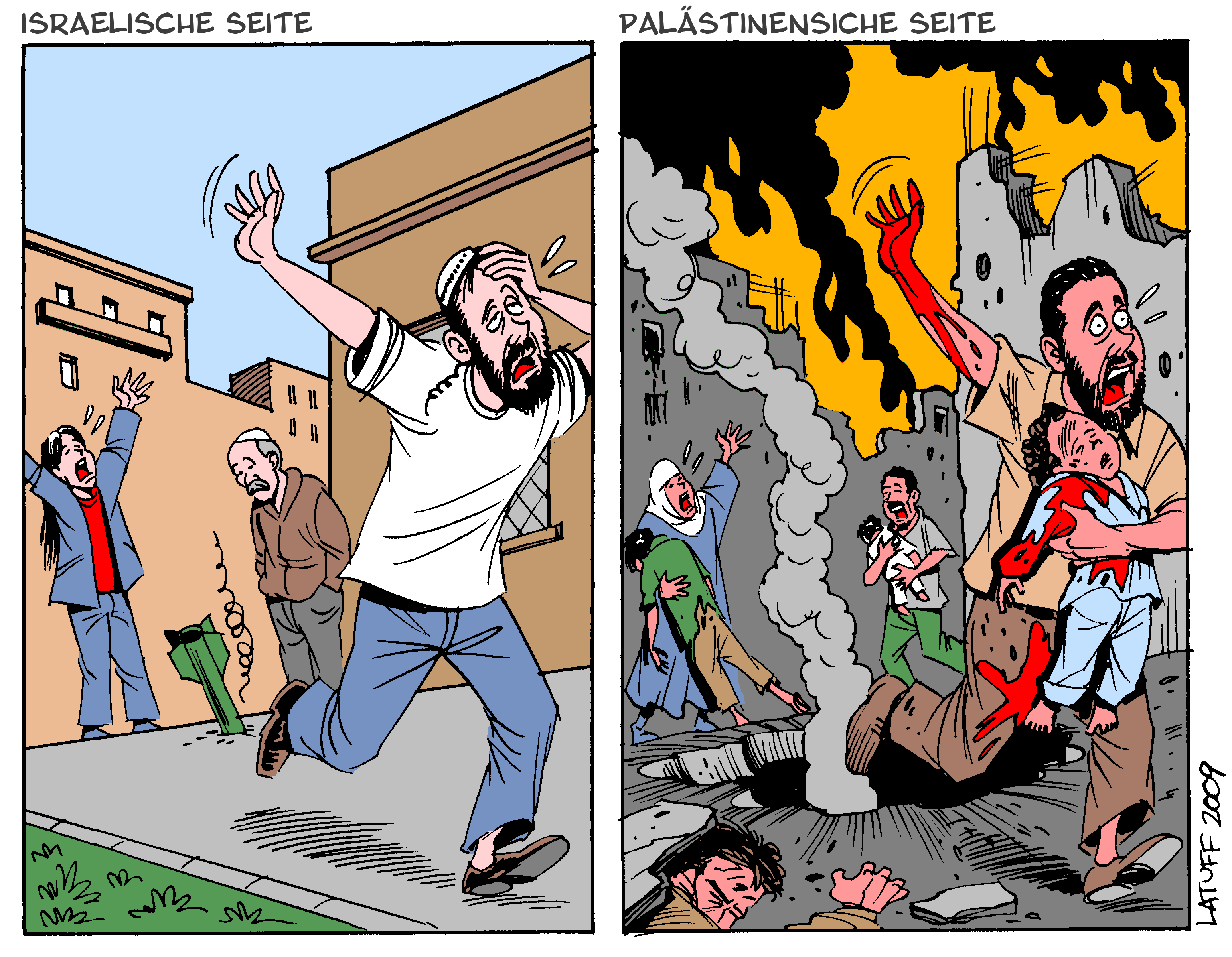 karikatur israel, karikatur palästina