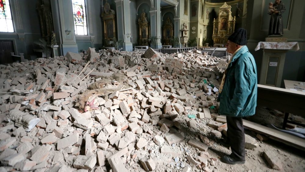 zagreb earthquake church