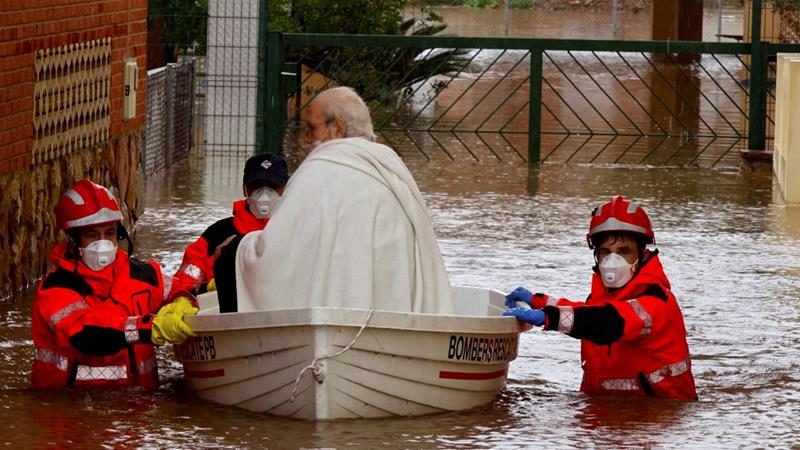 Flood rescue in Castellon, Spain, April 2020.