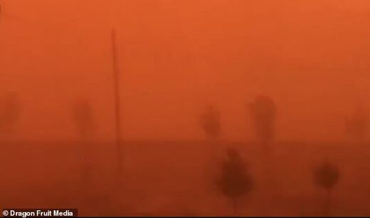 Sandstorm in Hotan, China