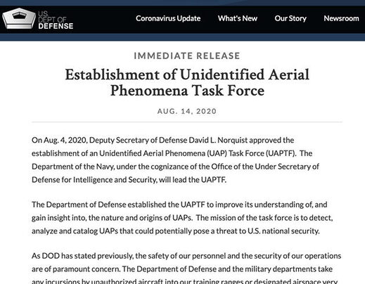 Unidentified Aerial Phenomena Task Force