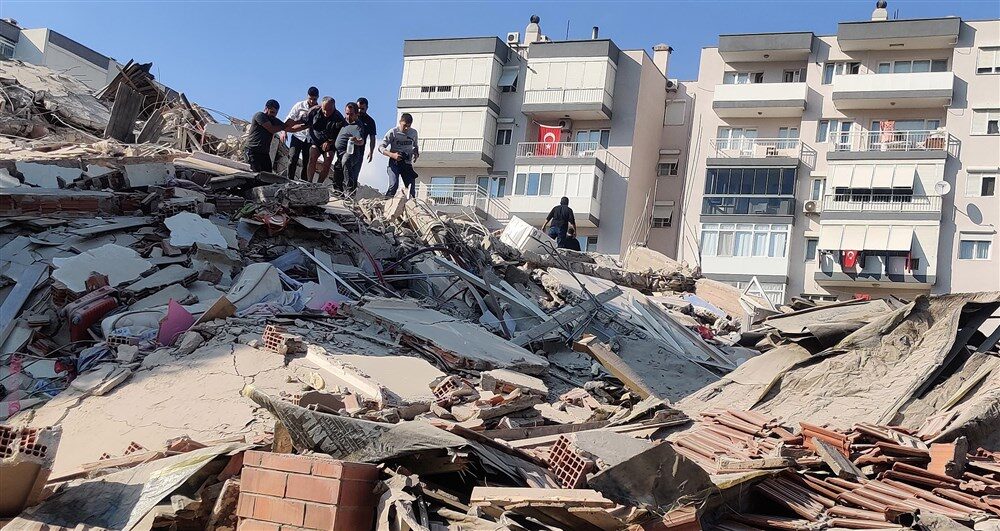 The quake shook Izmir, on Turkey's Aegean Sea
