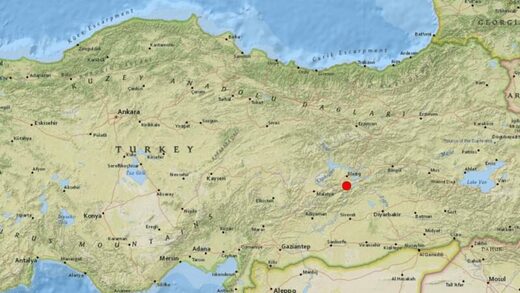 Turkey quake map