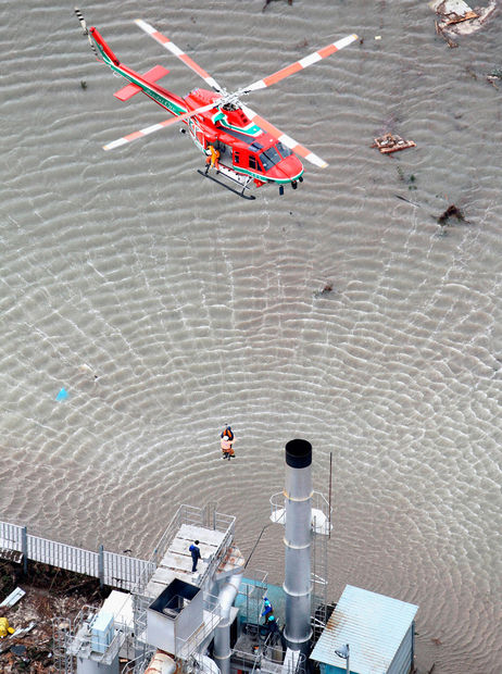 Rettung mit Hubschrauber in Japan
