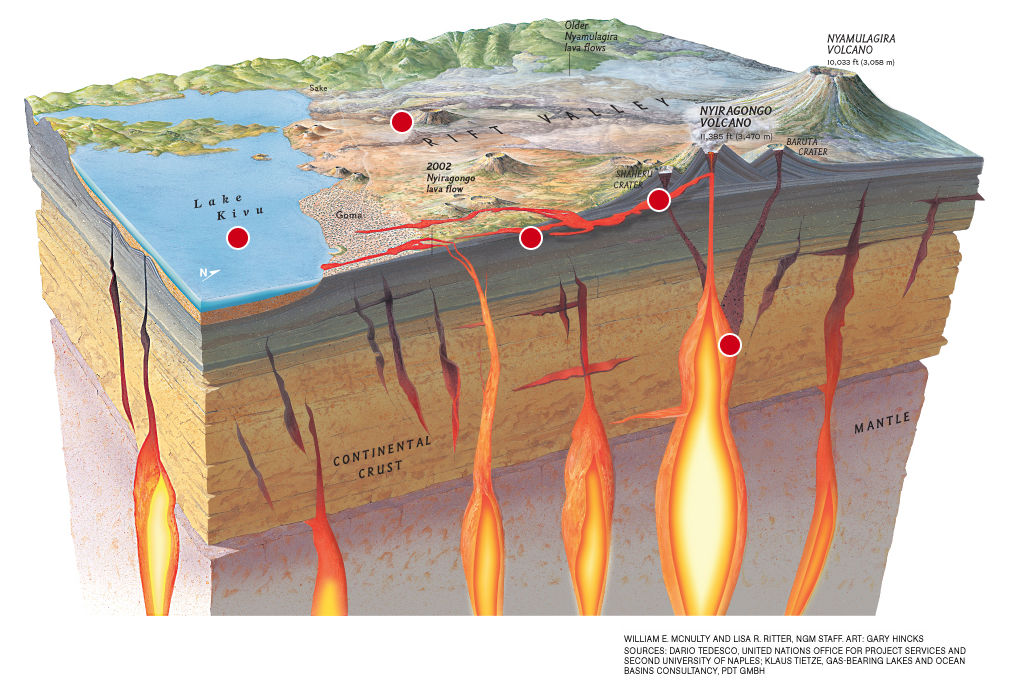 Darstellung Kongo Vulkan