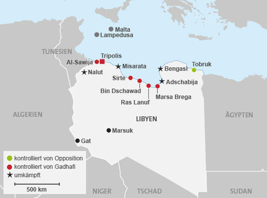 Kontrollgebiete Libyen