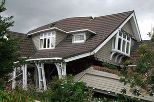 Zerstörtes Haus Christchurch