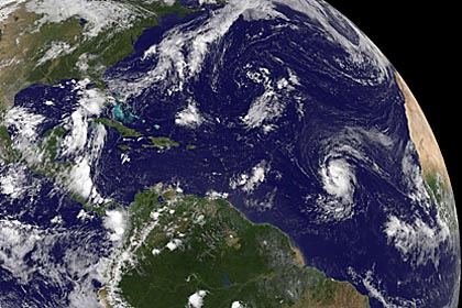 Satellitenbild von Hurrikan 