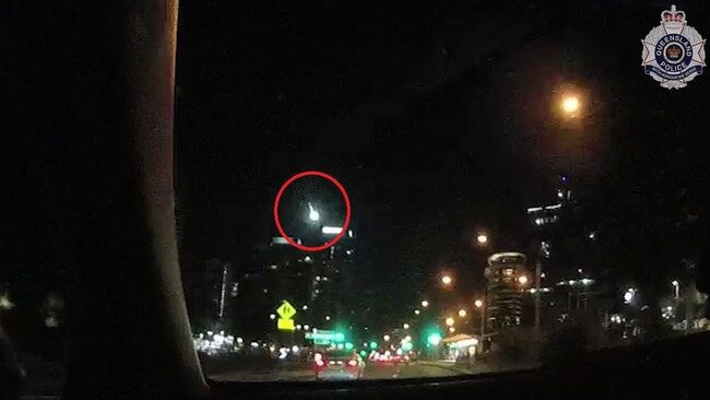Queensland officers spotted the meteorite falling over Surfers Paradise in the Gold Coast.