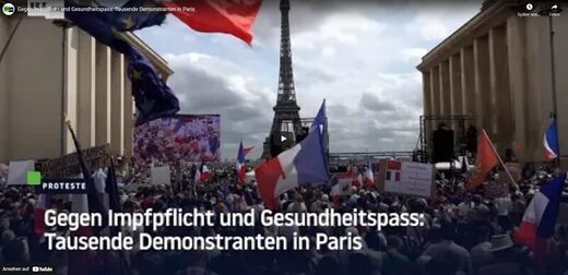 Paris Frankreich Protest Corona