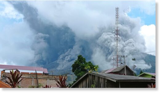 Mount Sinabung is one of more than 120 active volcanoes in Indonesia.