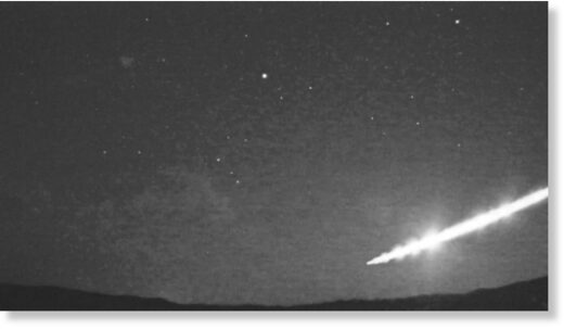 Brilliant meteor fireball over central Italy