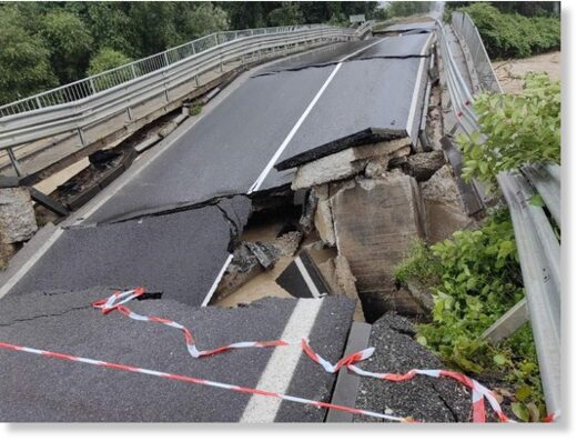 Flood damage in Slovenia, 04 August 2023.