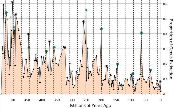 Pierre's graph, 27 million extinction event