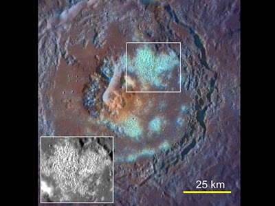 Vertiefungen im Tyagaraja-Krater auf Merkur