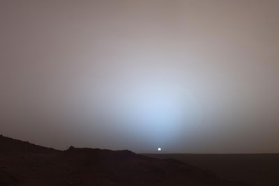 Sonnenaufgang Marskrater