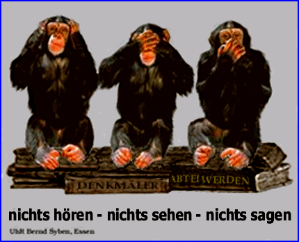 3 Affen - nichts hören, nichts sehen, nichts sagen