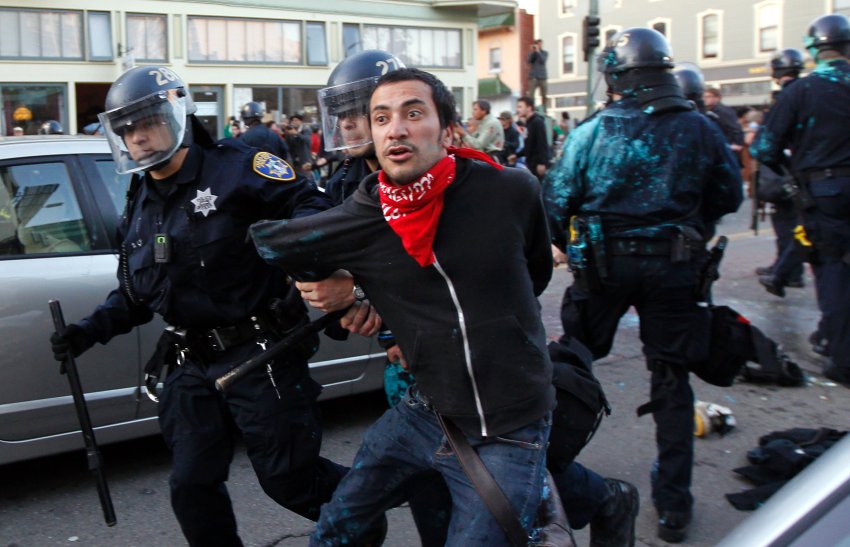 occupy, protestant, polizei