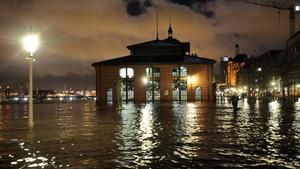 Überschwemmter Fischmarkt Hamburg
