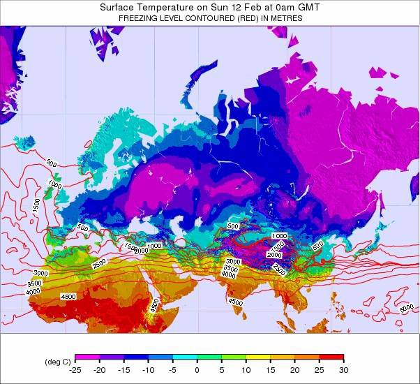 erdoberfläche, temperatur, europa