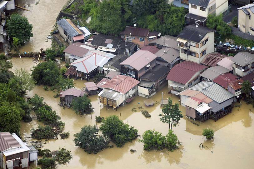 japan, überschwemmung