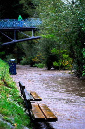 hochwasser, bank