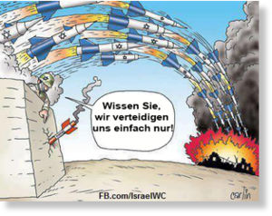 israel, karikatur, verteidigung