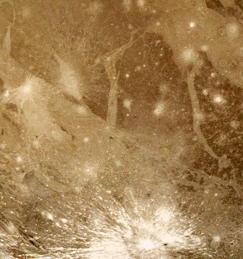 Jupitermond Ganymed, Einschlagskrater